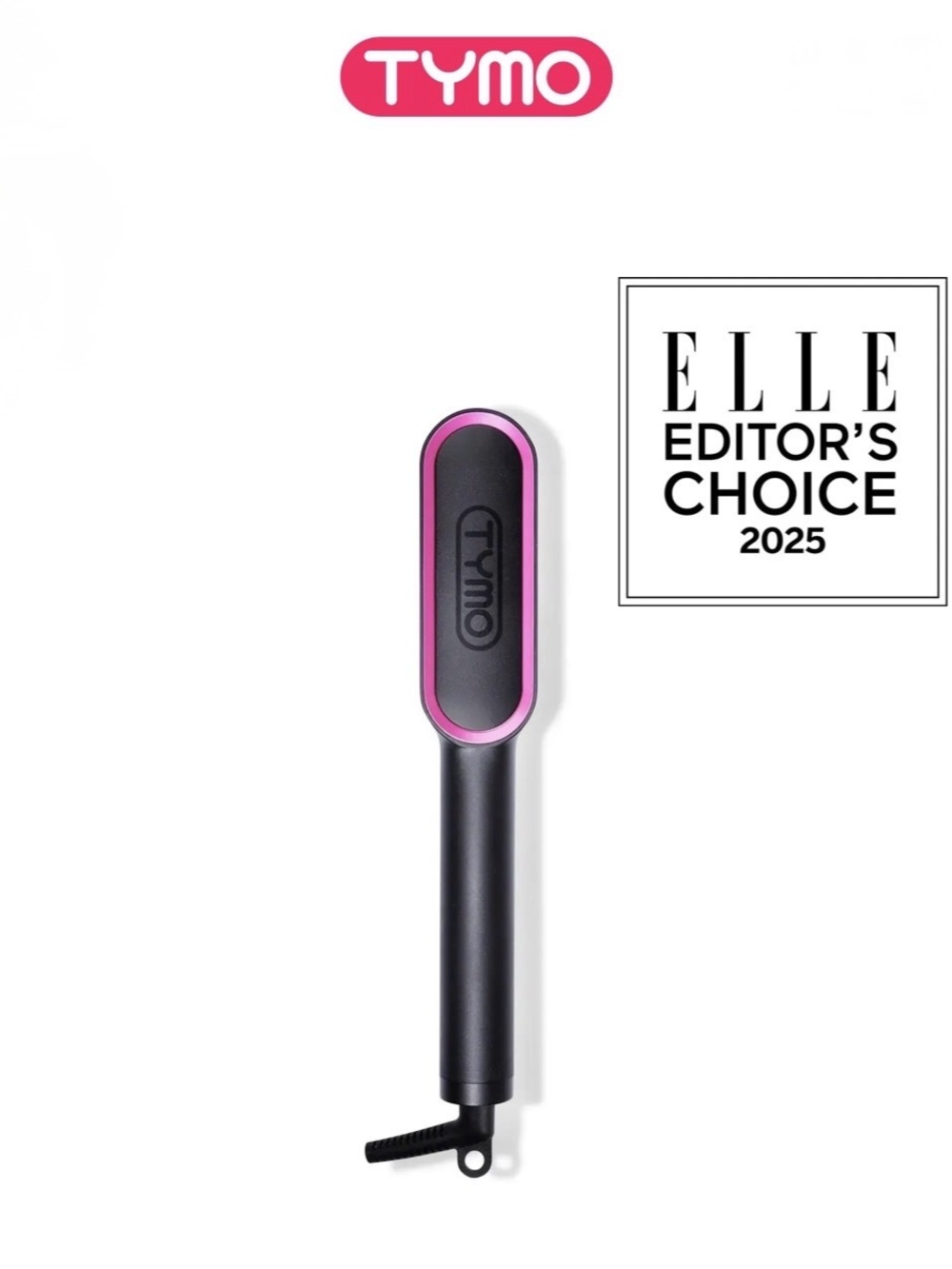 TYMO Ring Hair Straightening Comb HC100 – Black & Pink